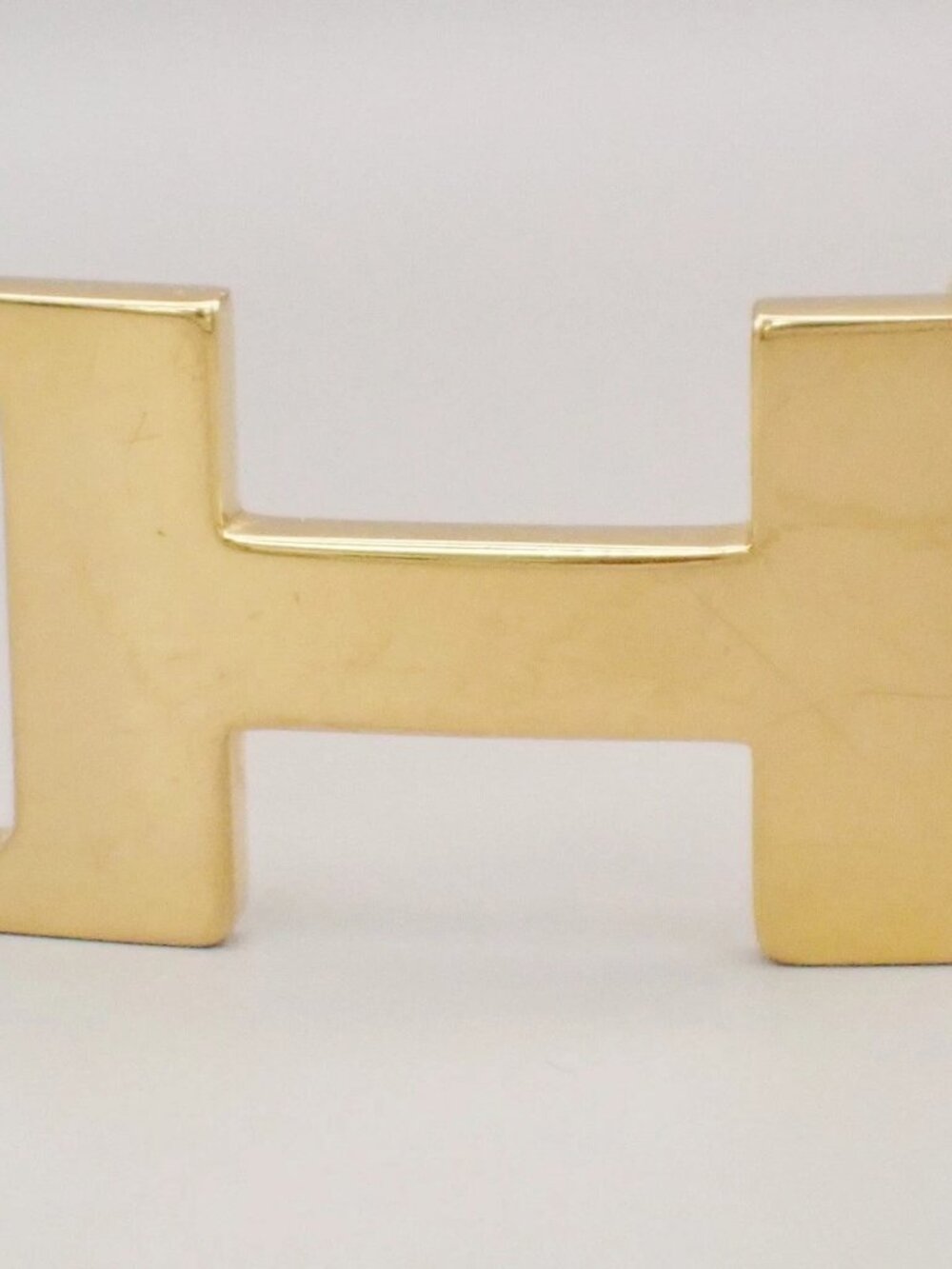 HERMES H Logo Constance Buckle Metal Gold Plated 30RL995